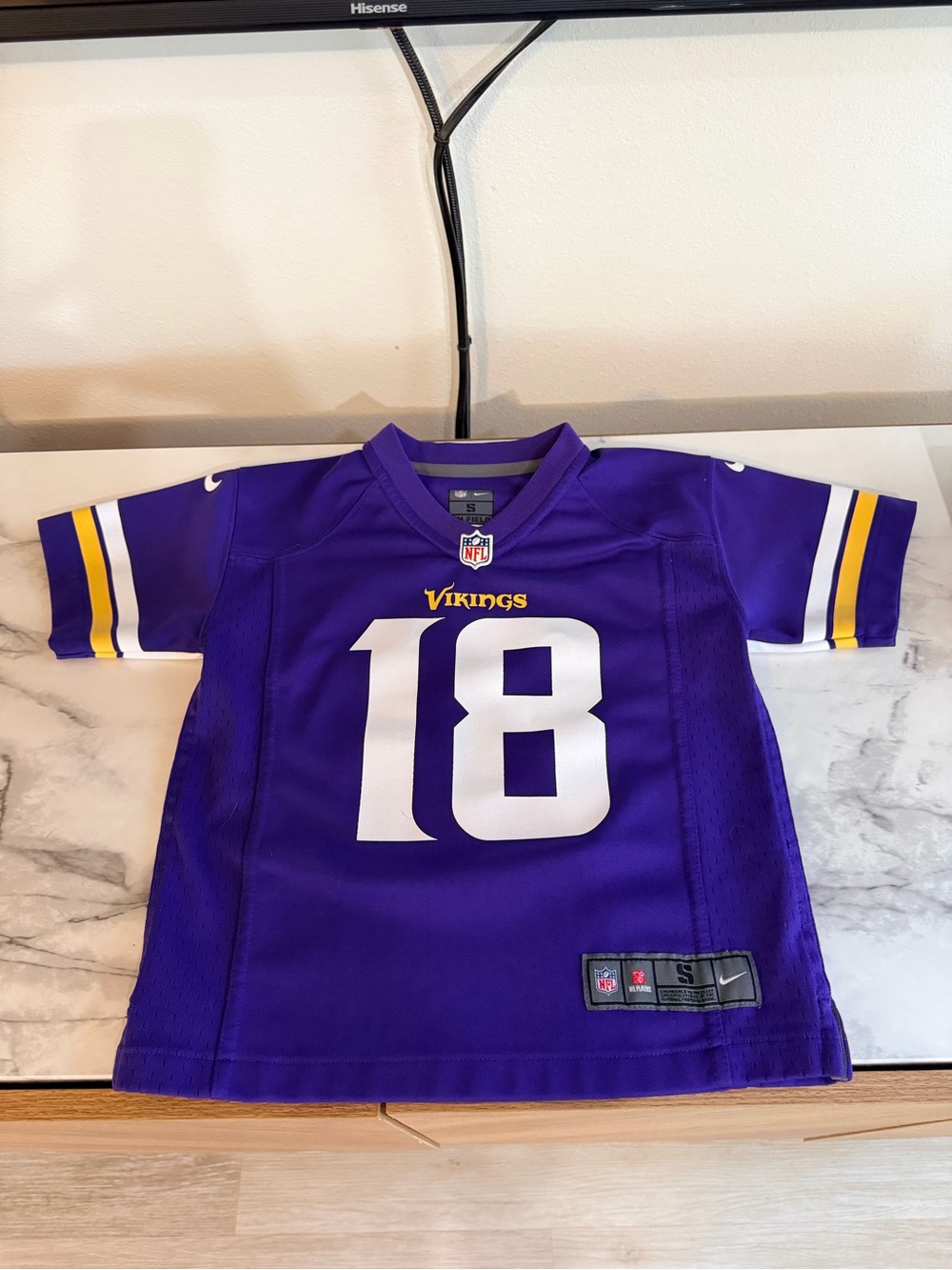 Nike Purple Minnesota Vikings Kids #18 Football Jersey